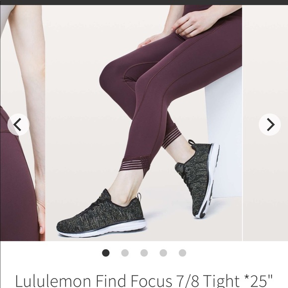 Lululemon fine focus 7/8 tight 25“ legging in arctic plum - Picture 4 of 13